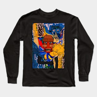 Mavors: A Unique FemaleMask NFT with HawaiianEye Color and DarkSkin Color" - Street ArtGlyph and Planetary Touch Long Sleeve T-Shirt